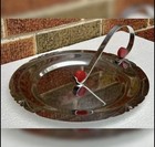 Vintage 1920   s 1930   s Art Deco Butlers Serving Tray With Red Bakelite Accents