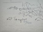 Signed Will Sampson  buffalo  Art Print - Muscogee Creek - Bacone School Artist