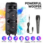 6000w Portable Bluetooth Speaker Sub Woofer Heavy Bass Sound System Party  mic