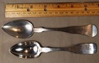 2 American Coin Silver Teaspoons  1 Upton   Knowles  1 James Watson Phila  1825