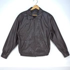 R r Casuals Genuine Leather Bomber Jacket Men s Medium Brown Full Zip Outdoor