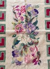 Delightful Floral Hand-hooked Wool Rug  Soft Colors  38 5   x 24 4    For Charity