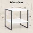20  2-tier End Table With Storage Shelf Reversible Design For Living Room
