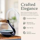 Storm Glass Weather Predictor Crystal Swan Figurine   Unique Barometer Person   