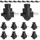 10 Sets Plug-in Night Light With Shade  Clip Mount  Black - Energy Efficient Lig