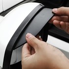 2 Pack Car Side Mirror Rain Visors  Smoke-style Smooth Black