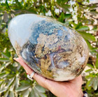 210mm Druzy Green Moss Agate Healing Reiki Metaphysical Spirit Power Huge Egg