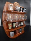 Jack Daniels Legends Wooden Shot Glass Display Shelf W  18 Shot Glasses