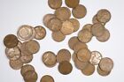 1929-p Lincoln Wheat Penny Solid Date Roll 50 Coins Fine To Very Fine F 