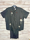 Reese Kelly Women   s Vintage 3 Piece Embroidered Black Pant Set Size 2x
