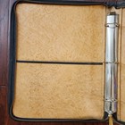 Vintage Full-zip Portfolio 3-ring 1 5  Binder Black Pebbled Leather W  Pocket