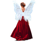 White Large Feather Butterfly Fairy Angel Wings Halloween Costume Party Halo