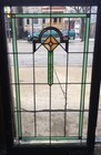 Antique 1920 s Chicago Bungalow Style Stained Leaded Glass Door   Window 45  28 