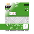 20  x24  x 1   Standard Pleated Air Filter Fpr 5  Merv 8 Captures traps Dust New