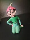Vintage Rare Holland Mold Pixie Elf Boy Sitting Figurine Hand Painted Christmas