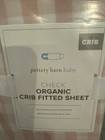 Pottery Barn Baby Kids 100  Organic Cotton Crib Fitted Sheet Nip Pink Check