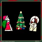           set Of 3 Vintage Tiffany Style Stained Glass Tealight Votive Candle Holders