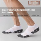  Copper Infused Compression Socks Men Women - Moisture Wicking Odor 6-10 Grey