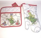 The Grinch Christmas Oven Mitt   Potholder Set - Williams Sonoma - New