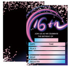 Girl s 16th Birthday Party Invitation - 20 Invitations With White Envelopes