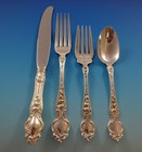 Violet By Wallace Sterling Silver Flatware Set For 12 Service 51 Pieces No Mono