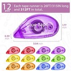 Scrapbook Tape  12 Pack Glue Tape  Bright-colored Shell