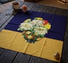 Japanese Traditional Wrapping Cloth  furoshiki  Set Of 2 Floral Geometric
