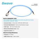 2 92mm Male To Gppo Female  086  Semi-flexible Coax Cable  Fep Jacket  Dc-40ghz