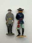 Vintage Lead Civil War Officer   Cavalry Toy Soldier Figures Lot 2 Hand Painted