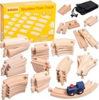 53-piece Wooden Train Track Lot Railway Set Thomas The Train Brio Accessories