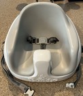 Bumbo Baby Booster Seat With Safety Adjustable Harness Strap  Gray white