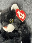 Ty Classic Frisky Cat Plush 13  Black W  Green Eyes Poseable 1995 Made In Korea