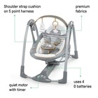 Ingenuity Boutique Collection Deluxe Swing  n Go Portable Baby Swing  Bella