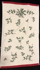 Lenox Holiday Christmas Fingertip Towels Set Of 2 Embroidered Holly Gold Trim