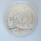 2018 Korean Tiger 10 Oz  999 Fine Silver Coin With Certificate Of Authenticity