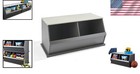 Stylish Stackable Toy Storage Cubby Organizer - Charcoal Gray Woodgrain Finish