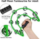 4 Pack Double Row Tambourine For Adults  9  Half Moon Tambourines Multicolor 