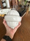 Antique Milk Glass W C Shinn Lincoln Neb Lightning Rod Ball Weathervane Rare