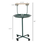 48  Bird Parrot Play Stand Cockatoo Gym Perch Metal Pet Feeder W  Bowls Wheels