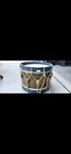 19th Century Military Rope Tension Wooden  Snare Drum - Natural blue Finish