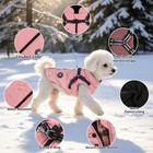 Small Dog Coat With Harness Built In For Winter  Waterproof Puffer Jacket Ves   
