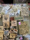 Large Rubber Stamp Lot 57 Stamps   14 New Clear Stamps   3x3    Block