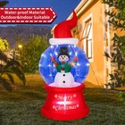 7 Ft Christmas Inflatable Outdoor Snowman In Snow Globe  Blow Up Yard Decorat   