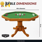 3 In 1 Octagon Poker Table Dining   Bumper Pool Table For Game Room