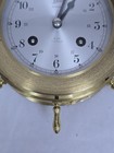 Schatz Ships Bell Clock 8 Day 7 Jewels Manual Key Wind Brass Ship Wheel Clock