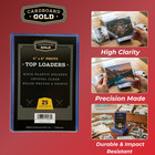 500ct Cardboard Gold 4x6 Top Loaders For Postcards photos - Clear Rigid Pvc
