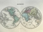 World Map By Smith 1880 19e Century Large Antique Engraved Map 