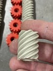 Grey   Red Nice Matching Helical Gear Set 90 Degrees 2 1 Reduction New Old Stock