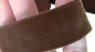 New 10 Yd  France Velvet Ribbon Brown 1  Vtg  Boufante Made France Faille Back