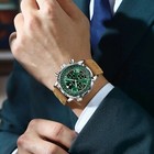 Luxury Men   s Quartz Watch Waterproof Luminous Date Chronograph Leather Band Gift